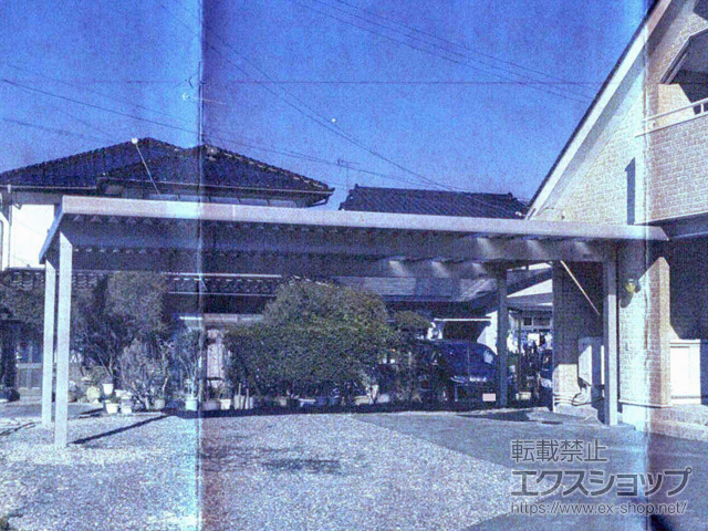 長野県松本市ののカーポート レオンポートneo 3台用  積雪〜50cm対応 施工例