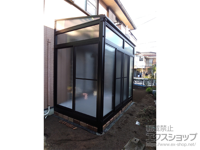 鹿児島県鹿児島市ののテラス囲い・サンルーム サニージュF型 床納まり ランマ付き（FIX）積雪20cm対応 施工例
