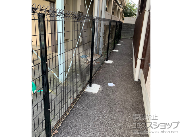 静岡県浜松市ののフェンス・柵 メッシュフェンス G10 自由柱 施工例