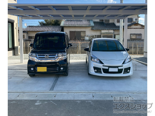 山梨県甲府市ののカーポート エフルージュ ツイン FIRST 積雪〜20cm対応 施工例