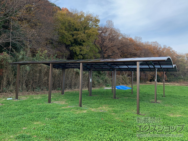 埼玉県比企郡吉見町ののカーポート プレシオスポート ワイド 縦連棟 積雪〜20cm対応 施工例
