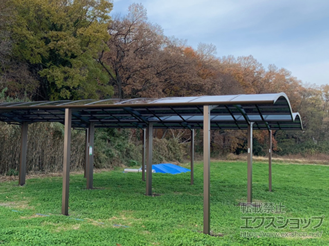 埼玉県比企郡吉見町ののカーポート プレシオスポート ワイド 縦連棟 積雪〜20cm対応 施工例