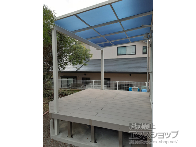 佐賀県伊万里市ののテラス屋根 ソラリア F型 テラスタイプ 単体 積雪〜20cm対応 施工例