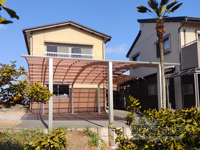 愛知県稲沢市ののカーポート レイナトリプルポートグラン　積雪〜20cm対応 施工例