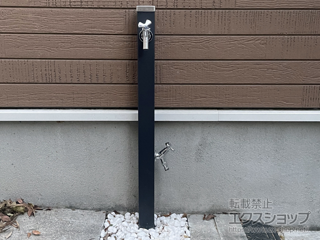 埼玉県入間市のの立水栓・ガーデンシンク スプレスタンド60 左右仕様 蛇口2個セット 施工例