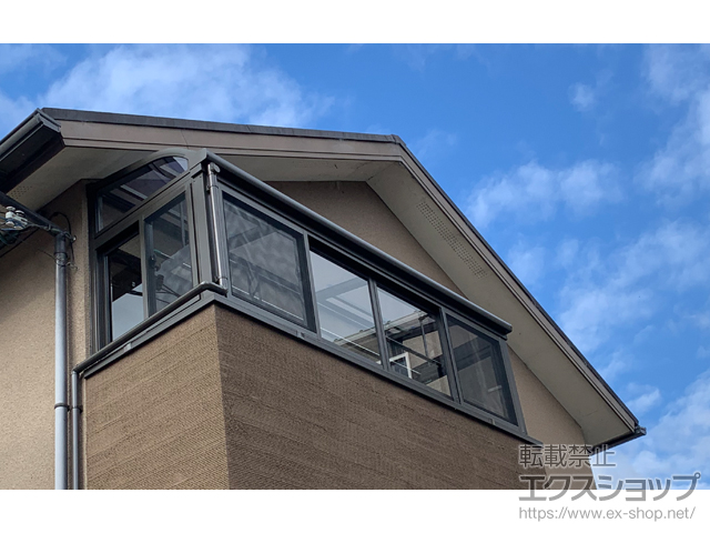 大阪府三島郡島本町ののテラス囲い・サンルーム サニージュ R型 造り付けバルコニー納まり ランマ無 積雪〜20cm対応 施工例