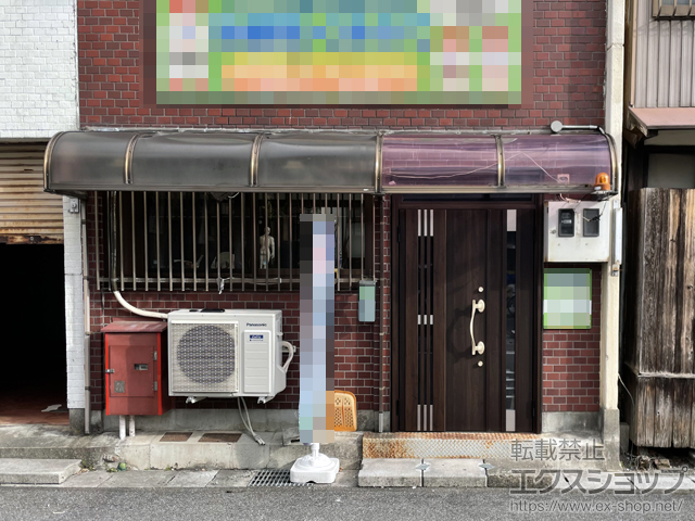 岐阜県大垣市のLIXIL リクシル（トステム）の玄関ドア リシェント玄関ドア3 断熱K4仕様 親子仕様(ランマ付)L M83型 ※手動仕様 施工例