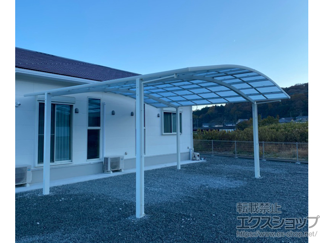 徳島県吉野川市ののカーポート ネスカR ワイド 積雪〜20cm対応 台風補償付 施工例