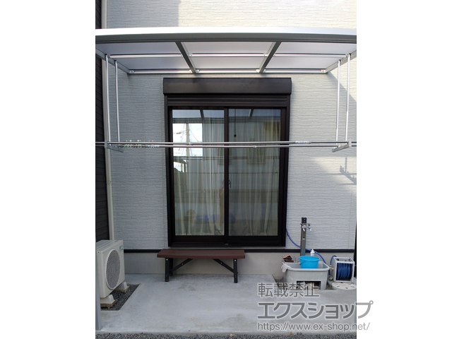 栃木県佐野市ののテラス屋根 ソラリア F型 テラスタイプ 単体 積雪〜20cm対応 施工例