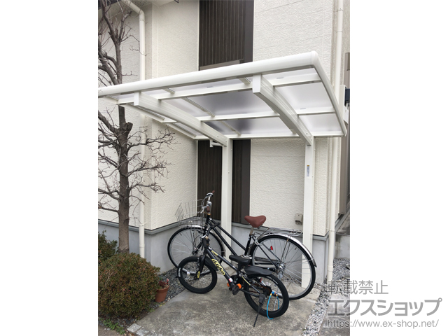 埼玉県さいたま市ののサイクルポート・駐輪場 レイナポートグランミニ 積雪〜20cm対応＋枯葉よけネット 施工例