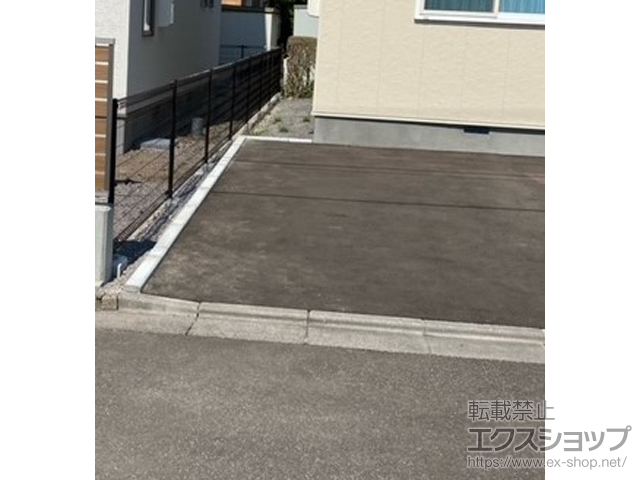 北海道函館市ののフェンス・柵 メッシュフェンス M0　間仕切柱施工 施工例