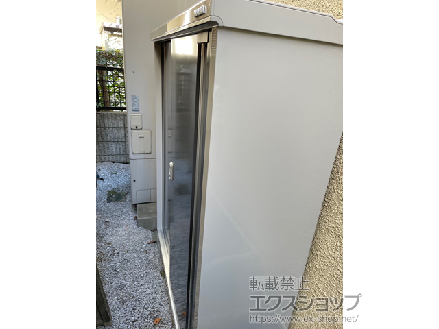 東京都目黒区のの物置・屋外倉庫 シンプリー 一般型 1320×415×1603（MJX-134D） MJX-134D-CG 施工例