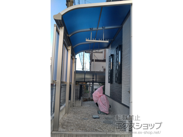 埼玉県狭山市ののテラス屋根 プレシオステラスII R型 テラスタイプ 単体 積雪〜20cm対応 施工例