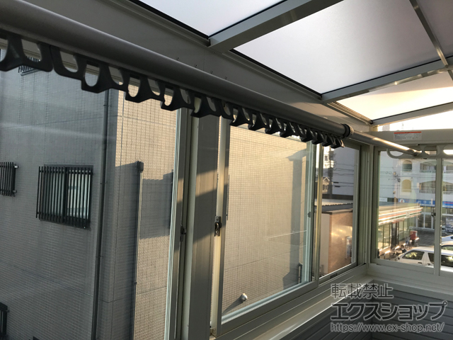 愛知県名古屋市ののテラス囲い・サンルーム サニージュ F型 造り付けバルコニー納まり ランマ無 積雪〜20cm対応 施工例