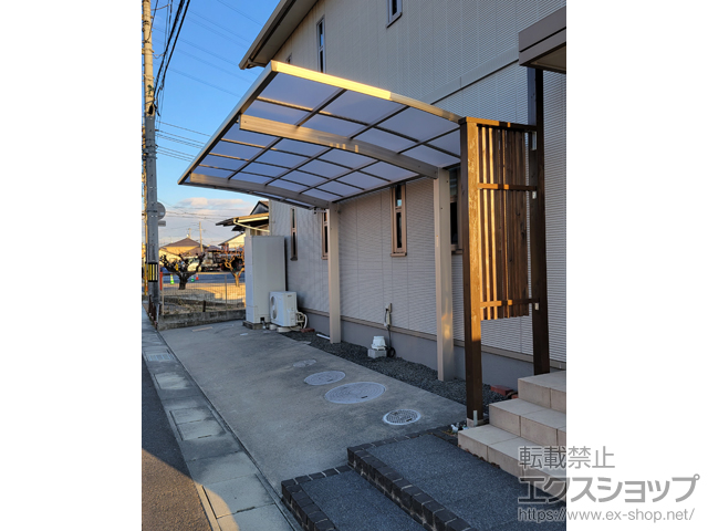 岡山県岡山市ののカーポート プレシオスポート 積雪〜20cm対応 施工例