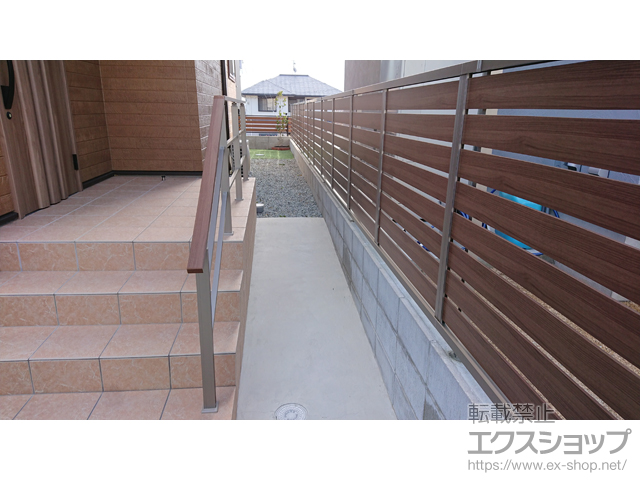 兵庫県南あわじ市ののフェンス・柵 モクハイフェンス フリーポールタイプ 施工例