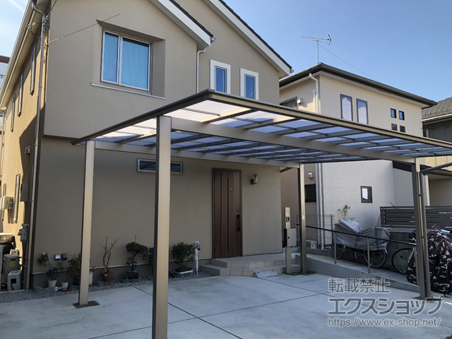 埼玉県川越市ののカーポート ソリッドポート ワイド 積雪〜20cm対応 施工例