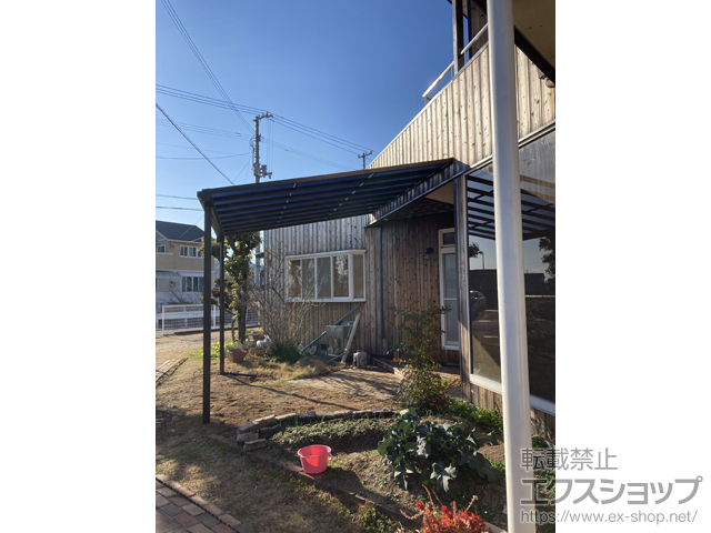 香川県観音寺市ののテラス屋根 ソラリア F型 テラスタイプ 単体 積雪〜20cm対応 施工例