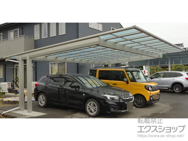 長野県須坂市ののカーポート エフルージュツインEX FIRST 後方支持タイプ 積雪〜20cm対応 施工例