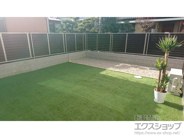 三重県津市ののフェンス・柵 モクハイフェンスフリーポールタイプ 施工例