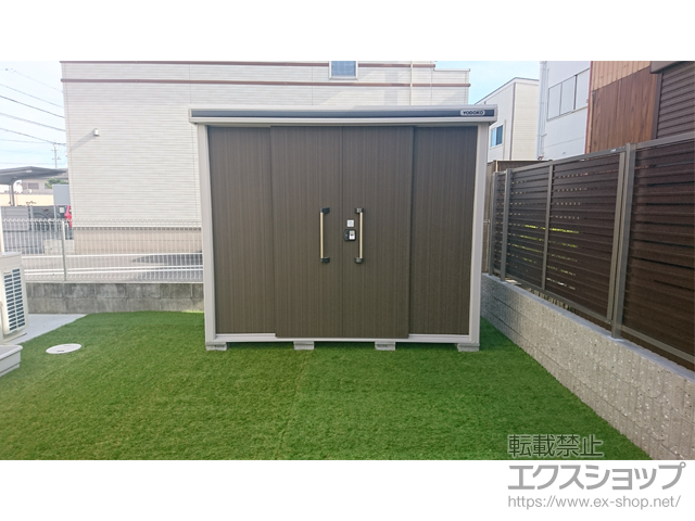 三重県津市のの物置・屋外倉庫 エルモ 一般型 2570×1170×2121 LMD-2511-DW 施工例