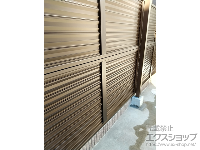 千葉県八千代市ののフェンス・柵 ミエーネフェンス 目隠しルーバータイプ 2段支柱施工 施工例
