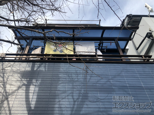 東京都西東京市ののバルコニー・ベランダ屋根 プレシオステラスII R型 屋根タイプ 単体 積雪〜20cm対応 施工例