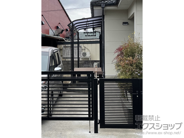 鹿児島県姶良市ののテラス屋根 プレシオステラスII R型 テラスタイプ 単体 積雪〜20cm対応 施工例