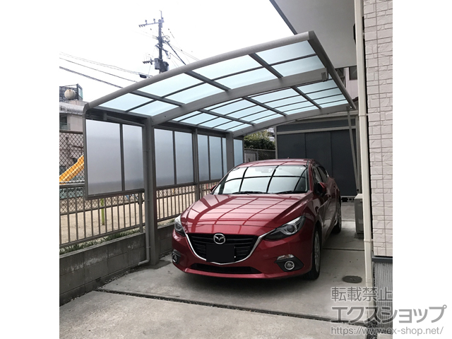 福岡県北九州市ののカーポート レイナポートグラン+レイナポートグラン用サイドパネル　積雪〜20cm対応 施工例
