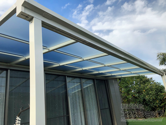 鹿児島県指宿市ののテラス屋根 ソラリア F型 テラスタイプ 単体 積雪〜20cm対応 施工例