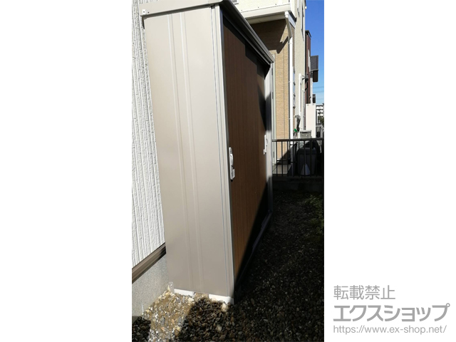 大分県大分市のの物置・屋外倉庫 エスモ 一般型 1797×520×1959 ESE-1805A-DW 施工例