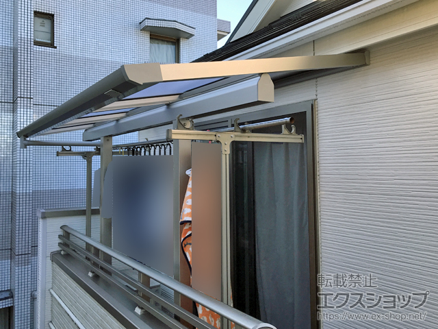 東京都国分寺市ののバルコニー・ベランダ屋根 ソラリア F型 屋根タイプ 単体 積雪〜20cm対応 施工例