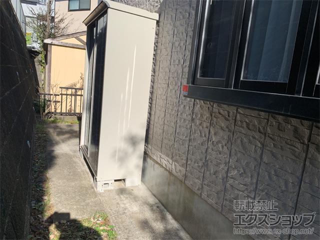 神奈川県横浜市のの物置・屋外倉庫 グランプレステージジャンプ 1304×530×1900 GP-135A-T-DB 施工例