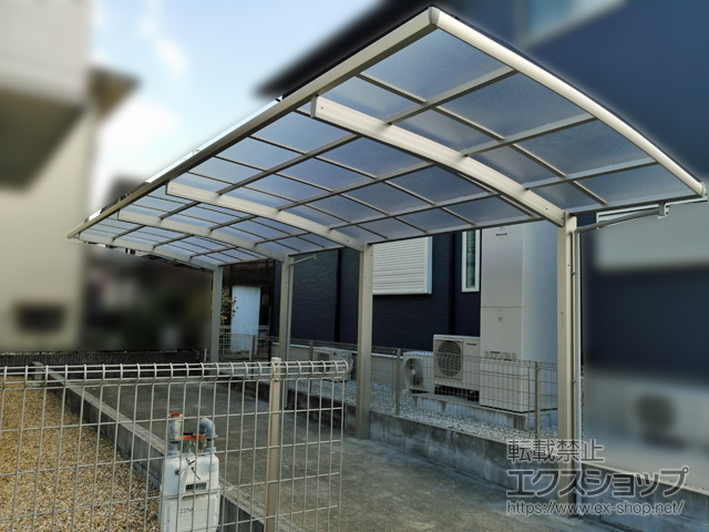 奈良県橿原市ののカーポート レイナポートグラン 縦連棟　積雪〜20cm対応 施工例