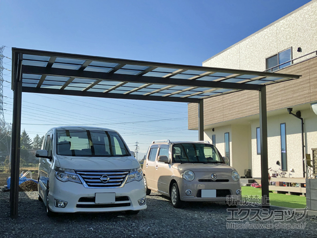 埼玉県坂戸市ののカーポート ソリッドポート ワイド 積雪〜20cm対応 施工例