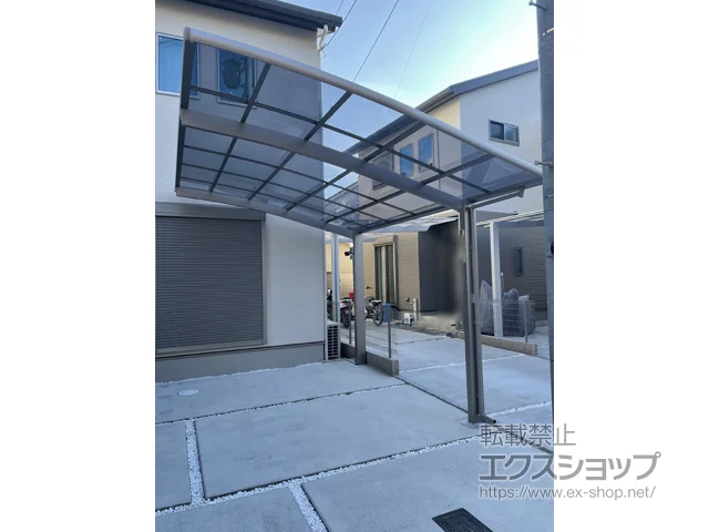 京都府京都市のLIXIL(リクシル)のカーポート ネスカR (ラウンドスタイル) 積雪～20cm対応 施工例