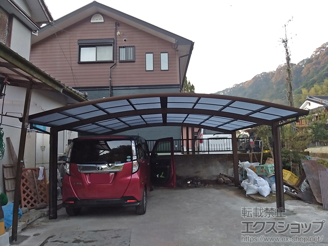 鹿児島県鹿児島市ののカーポート プレシオスポート ワイド 積雪〜20cm対応 施工例