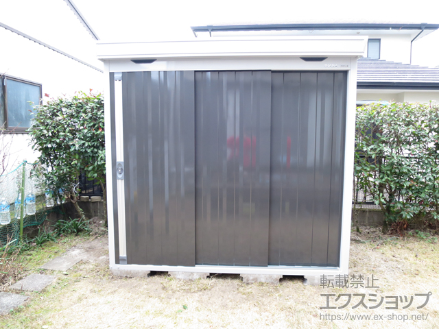 宮崎県都城市のの物置・屋外倉庫 FORTA 一般型 2210×1530×2085 FS-2215S-EB 施工例
