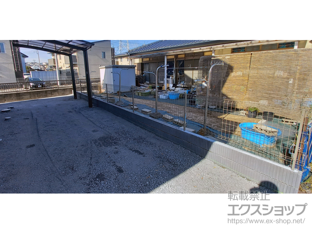 栃木県宇都宮市ののフェンス・柵 ハイグリッドフェンスUF8型 フリーポールタイプ 施工例