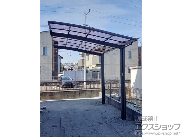 栃木県宇都宮市のの機能門柱・ポスト、カーポート、フェンス・柵 ネスカR (ラウンドスタイル) 積雪〜20cm対応 施工例