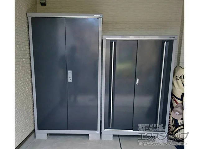 京都府京都市のイナバの物置・収納・屋外倉庫 アイビーストッカー 1100×515×1903 BJX-115E-CG 施工例