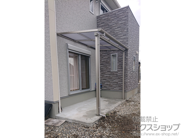 熊本県人吉市ののテラス屋根 ソラリア F型 テラスタイプ 単体 積雪〜20cm対応 施工例