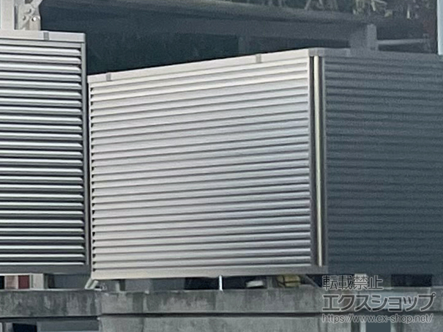 千葉県富津市ののフェンス・柵 フェンスAB YL1型 横ルーバー1 フリーポールタイプ 施工例