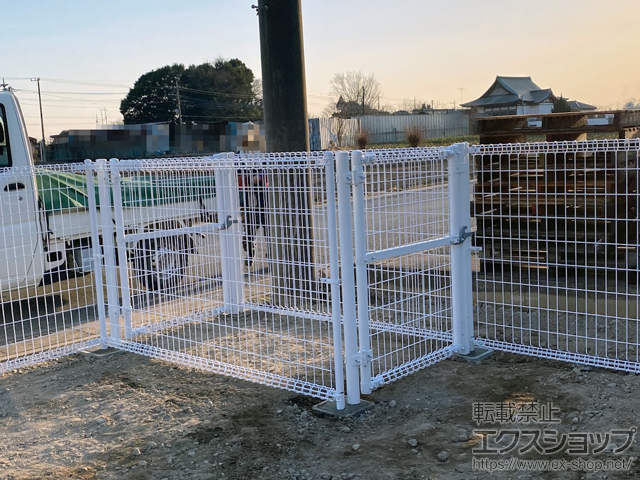 埼玉県北本市のの立水栓・ガーデンシンク、フェンス・柵、門扉 イーネット門扉2型 片開き　門柱使用 施工例