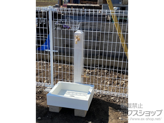 埼玉県北本市のの立水栓・ガーデンシンク 立水栓ユニット モ・エットL シンプルパンセット 施工例