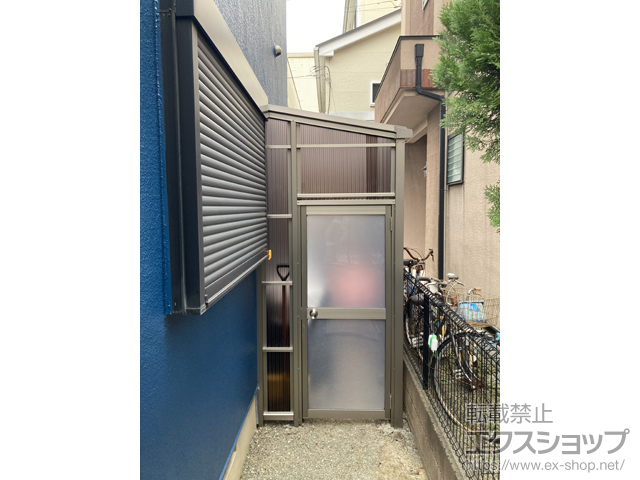 神奈川県横浜市ののストックヤード スピーネストックヤードF型 波板タイプ ヤード仕様 積雪〜20cm対応 施工例