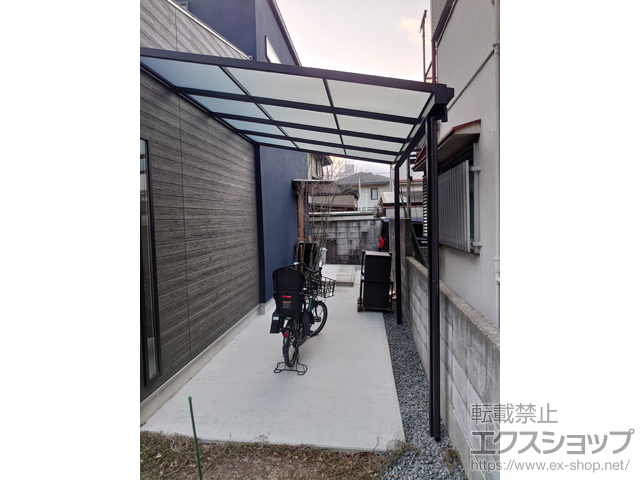 大阪府豊中市ののテラス屋根 ソラリア F型 テラスタイプ 単体 積雪〜20cm対応 施工例