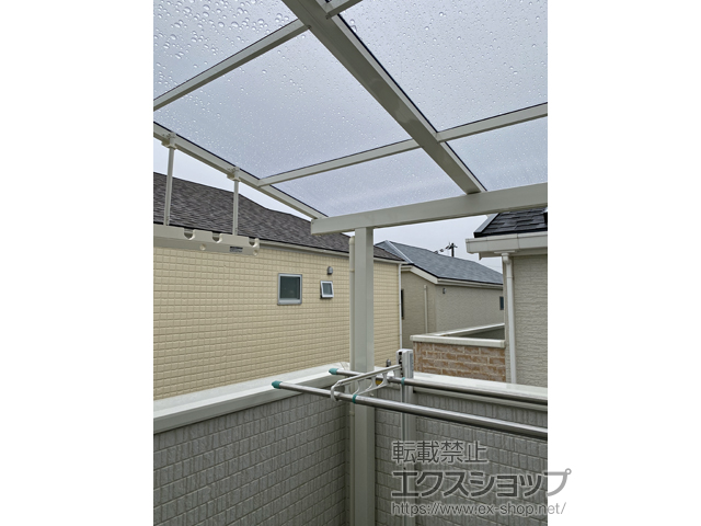 兵庫県神戸市ののバルコニー・ベランダ屋根 スピーネ F型 屋根タイプ 単体 積雪〜20cm対応 施工例