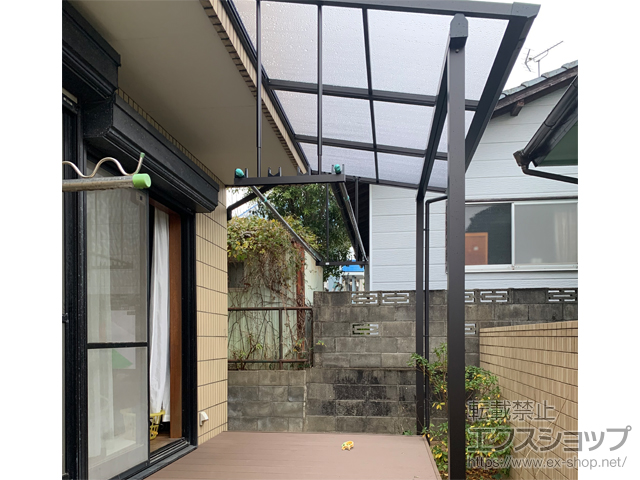 福岡県福岡市ののテラス屋根 ソラリア F型 テラスタイプ 単体 積雪〜20cm対応 施工例