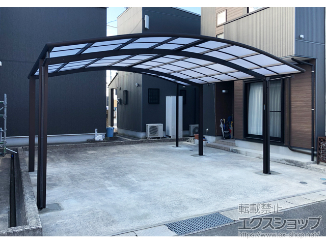 長崎県佐世保市ののカーポート プレシオスポート ワイド 積雪〜20cm対応 施工例